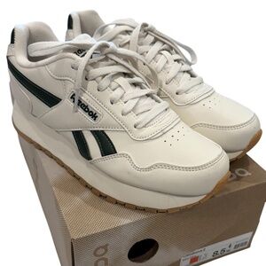 Reebok Classic Harman Cream/Green Wedge Shoes Women’s Size 8.5